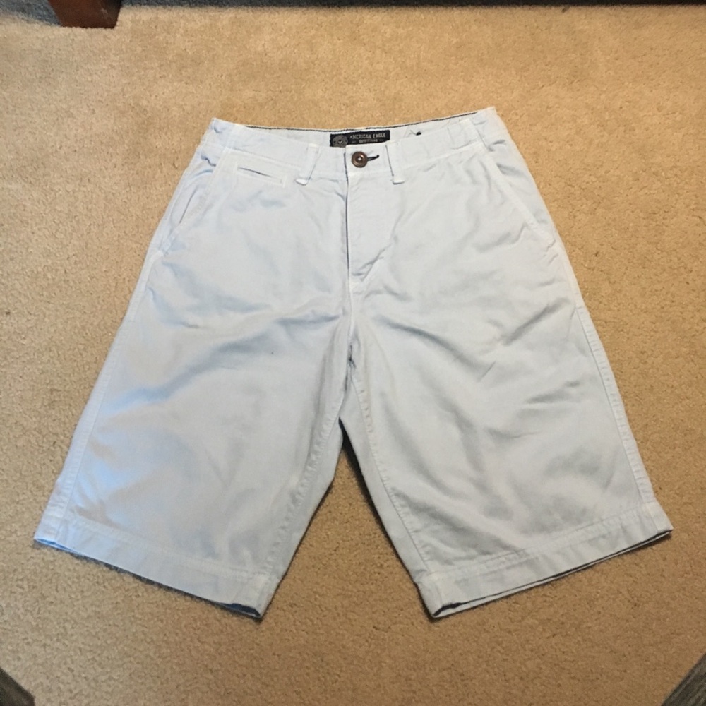 American Eagle light blue cargo shorts